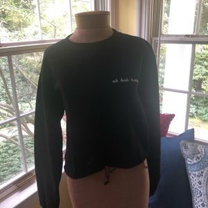 Brandy Melville “Uh Huh Honey” Cropped Sweater